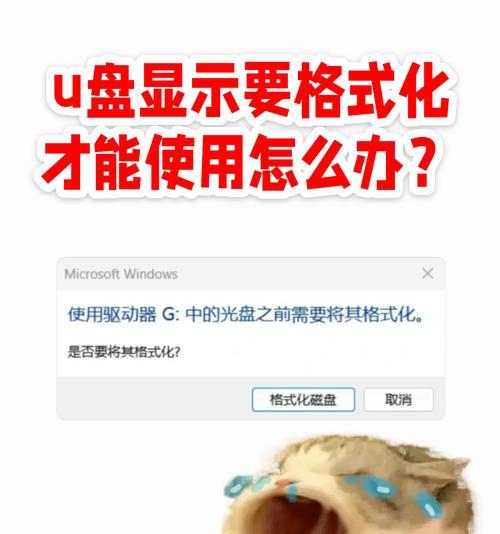 U盘需要格式化的解决方法（如何解决一插U盘就需要格式化的问题）